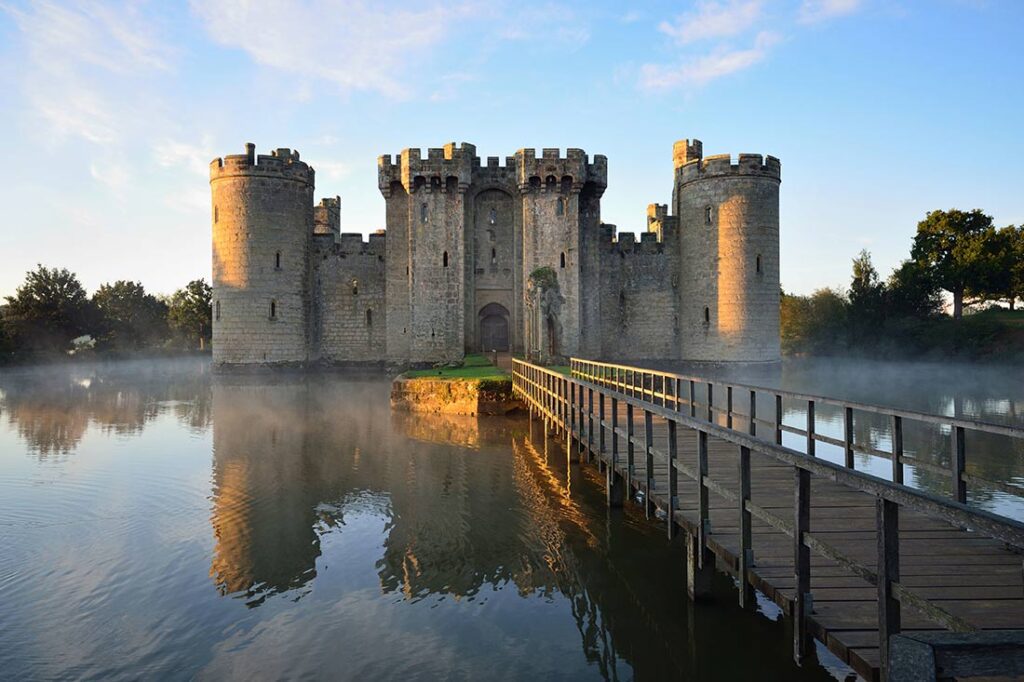 Sturdy and Historic Castel of Bodiam in England